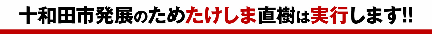 十和田市発展のためたけしま直樹は実行します!!